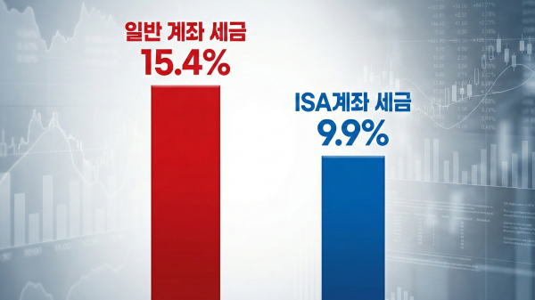 일반 계좌와 ISA 계좌의 세금 차이를 보여주는 명확한 비교 차트