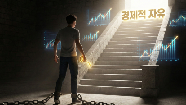 어두운 부채의 사슬을 끊고 밝은 자산의 계단으로 올라가는 모습