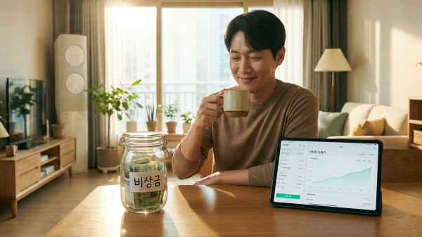 개인회생 면책 후 자산 관리의 기초인 비상금 마련과 가계부 작성 모습