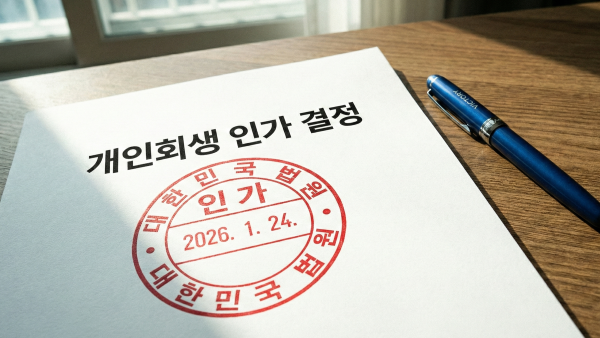 공단 지원을 통해 변호사 비용 절감에 성공하고 회생 인가를 받은 서류