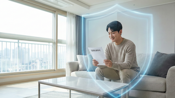 개인회생 최우선변제금 제도를 통해 월세 보증금을 지키고 안도하는 모습