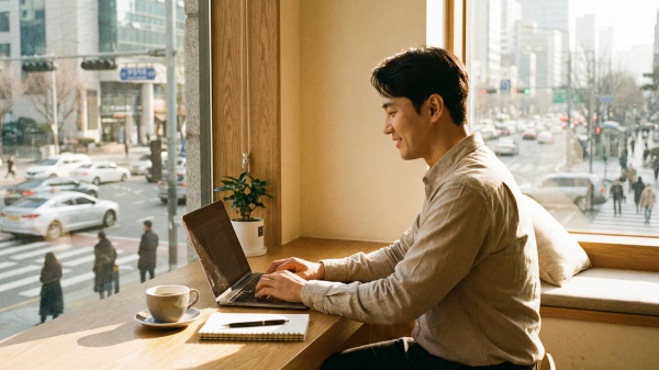 개인회생 프리랜서 소득 인가 후 안정적인 작업 환경을 되찾은 모습