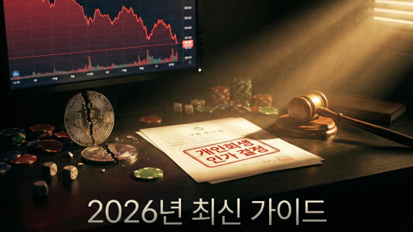 2026년 주식 폭락 및 코인 손실, 도박 빚으로 고통받는 상황에서 개인회생을 통해 법적 구제를 받고 새 출발을 준비하는 희망적인 모습의 대표 이미지
