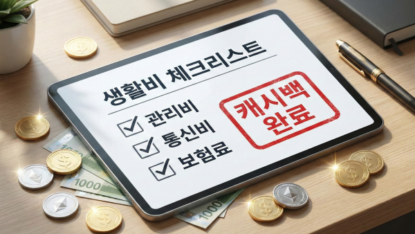 관리비 자동이체 이벤트와 각종 공과금 정산을 관리하는 모습