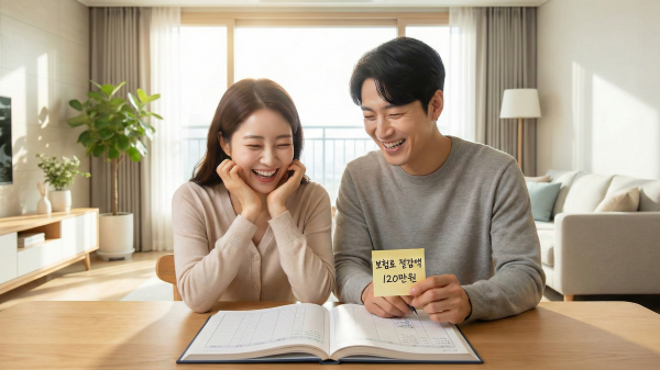 보험료 다이어트 꿀팁을 통해 경제적 여유를 찾은 행복한 이웃의 모습