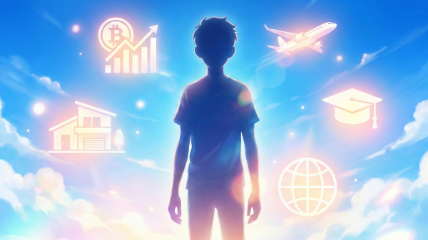 당당하고 행복하게 미래를 설계하는 청년의 모습