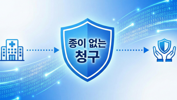 병원비 결제 후 자동으로 전송되는 실손청구 간소화 서비스 개념도